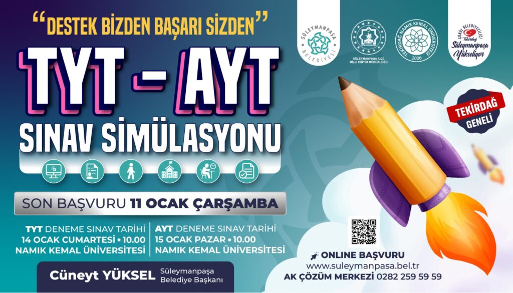Belediyeden gerçeğini aratmayan deneme sınavı hizmeti