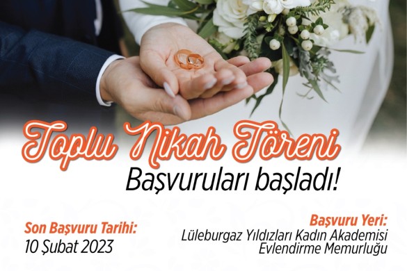 Toplu nikah töreni başvuruları başladı