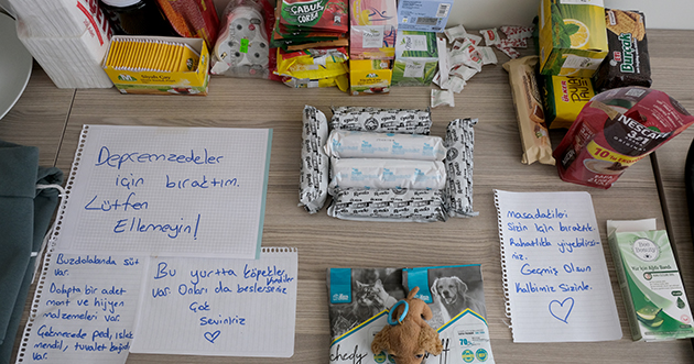 Öğrencilerden depremzedelere not