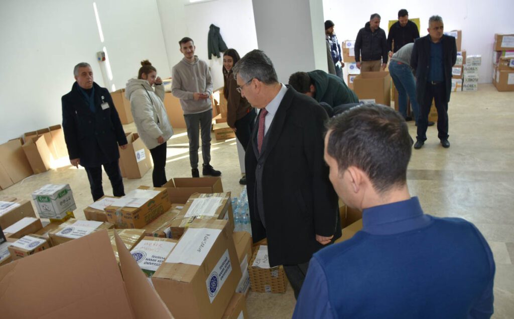 Üniversiteden deprem bölgesine yardım