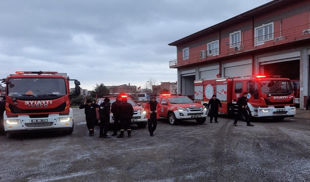 Tekirdağ’dan deprem bölgesine ekip gönderildi