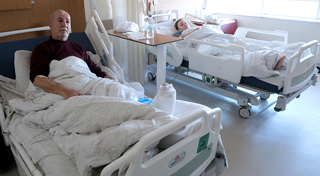 Yaşlı adam ve gelini Kırklareli’nde tedavi ediliyor