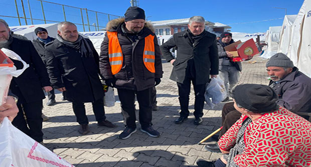 İl Başkanı Özcan deprem bölgesinde