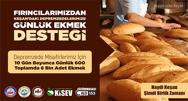 Fırıncılardan anlamlı destek