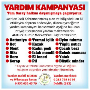Belediye yardım kampanyası başlattı