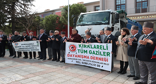 Gazilerden deprem bölgesine kuru gıda desteği