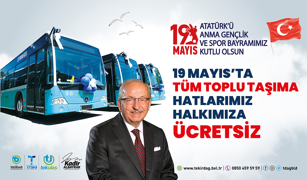 19 Mayıs’ta ulaşım ücretsiz