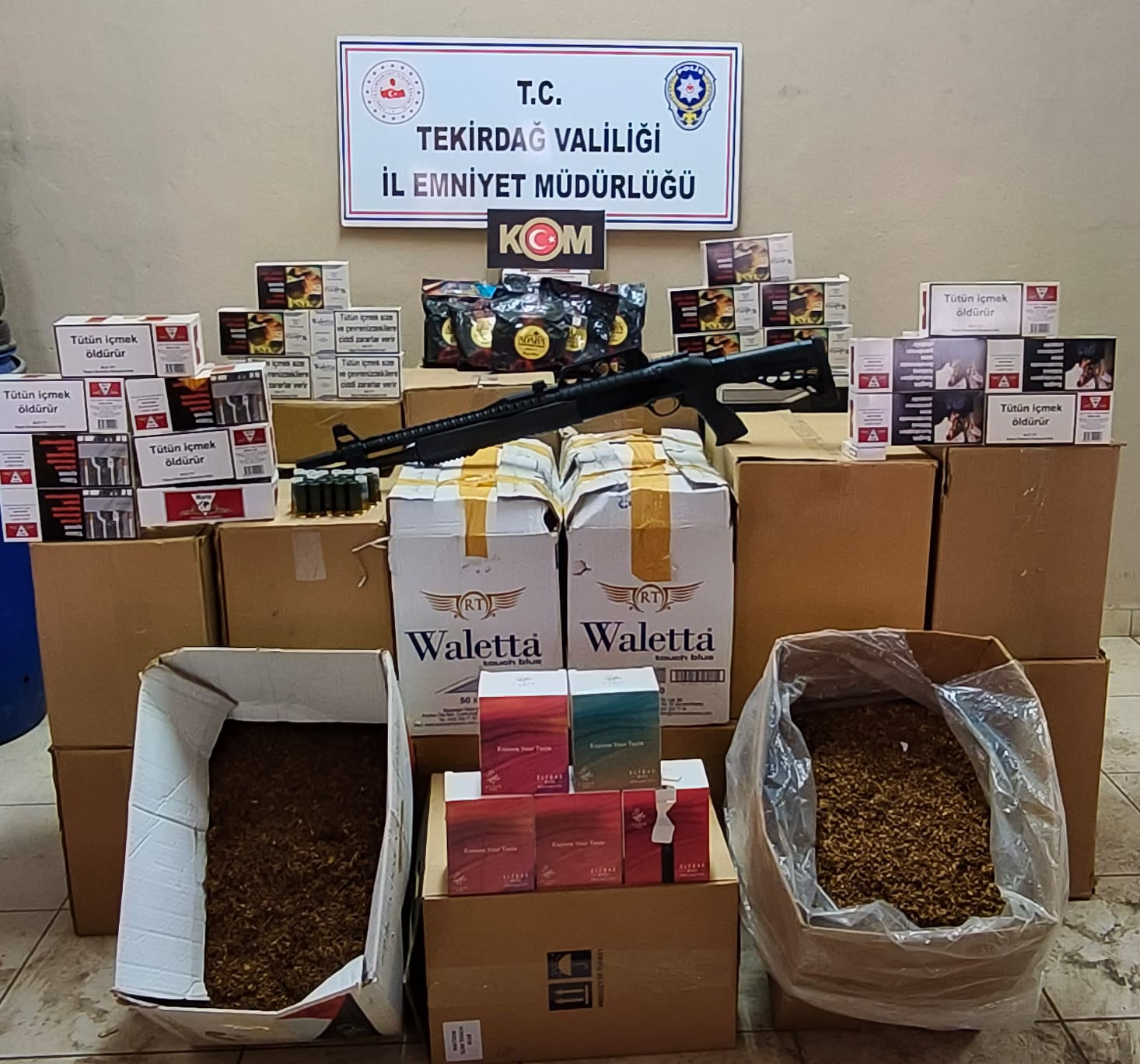 Tekirdağ’da kaçak tütün operasyonu