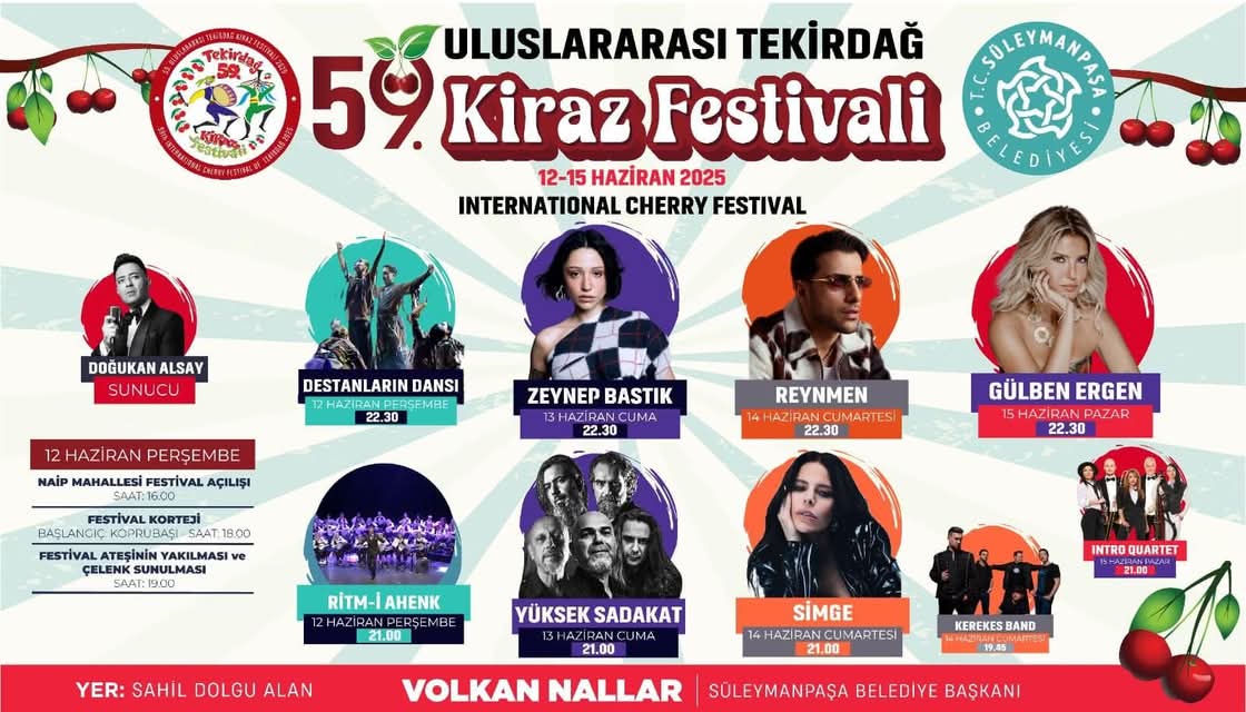 KİRAZ FESTİVALİ SANATÇILARI AÇIKLANDI