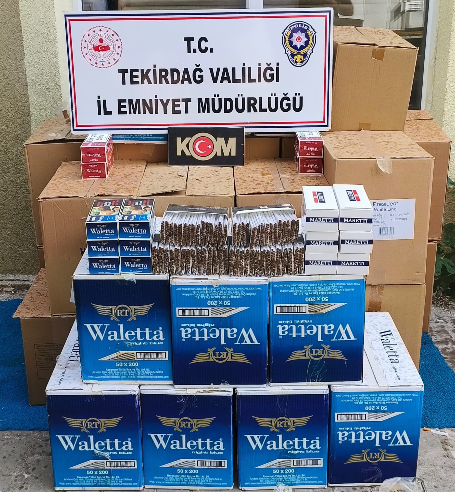 299.200 makaron ele geçirildi
