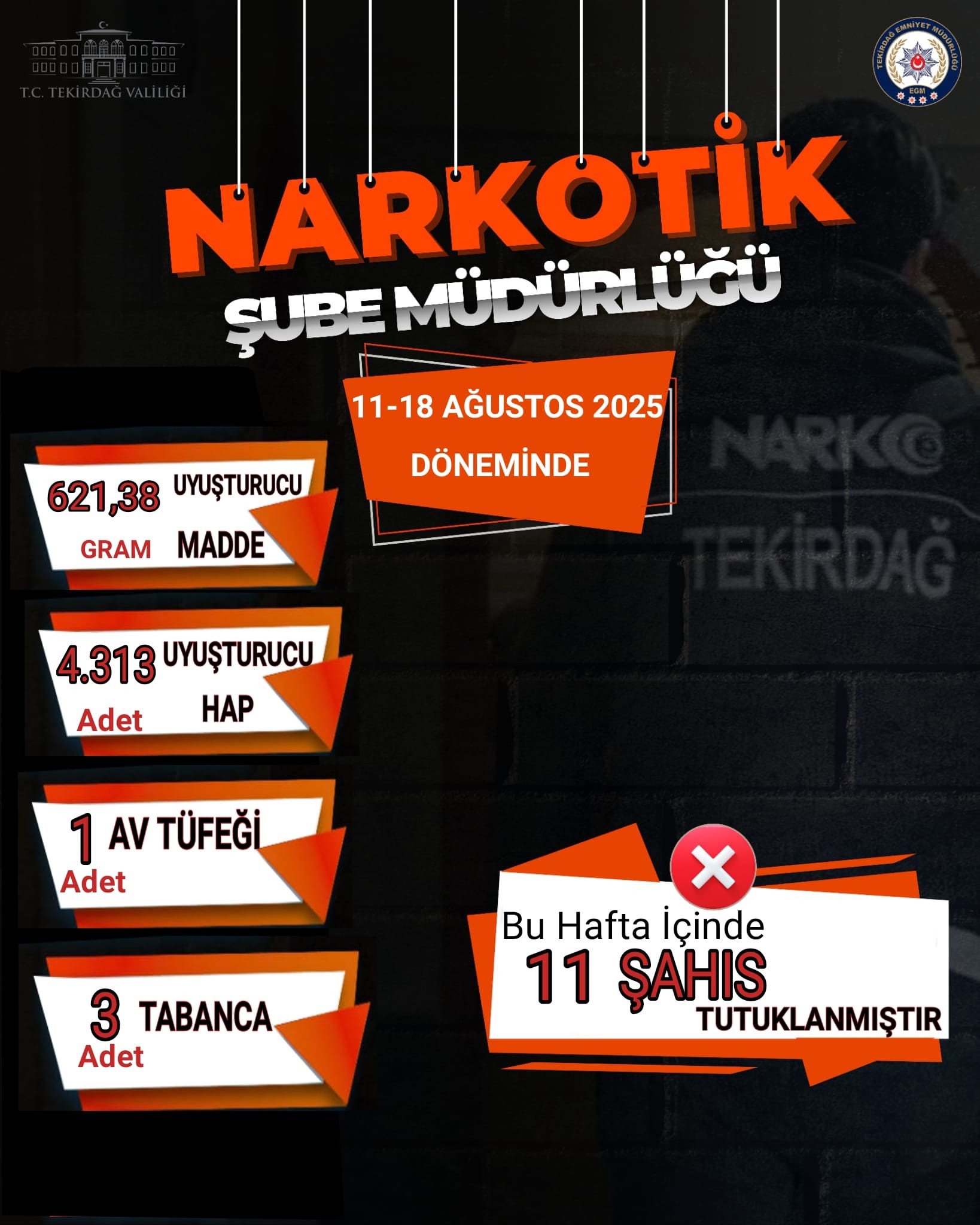 11 şüpheli yakalandı
