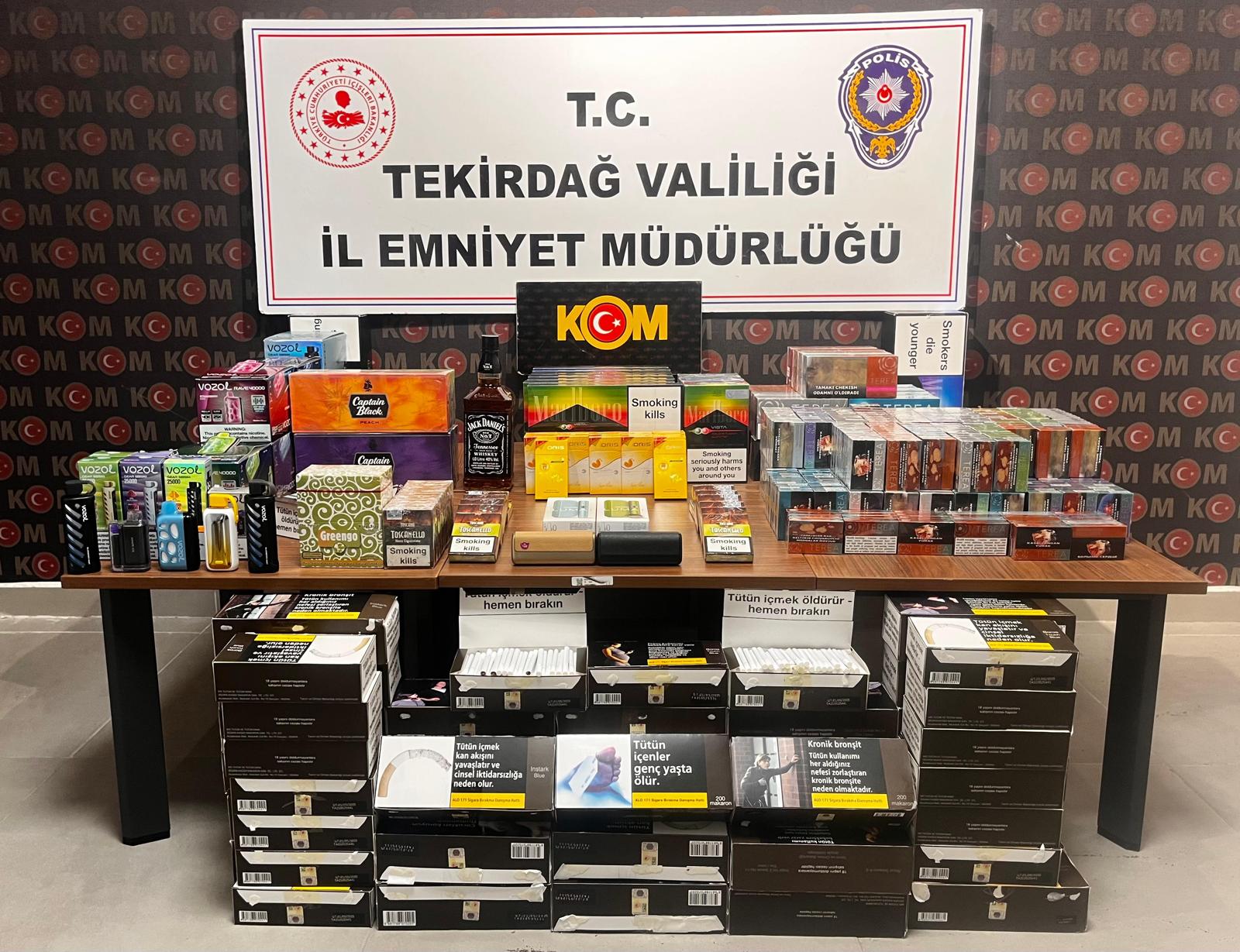 Tekirdağ’da kaçakçılığa büyük darbe