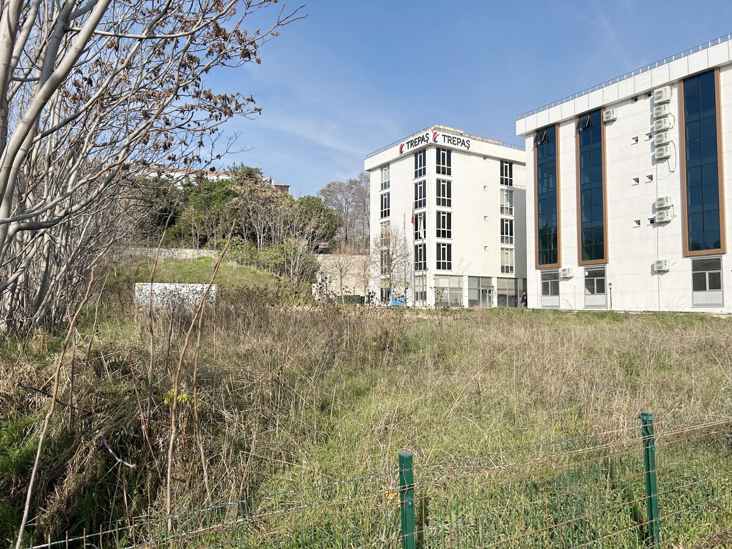 Otopark alanı otluk hale geldi