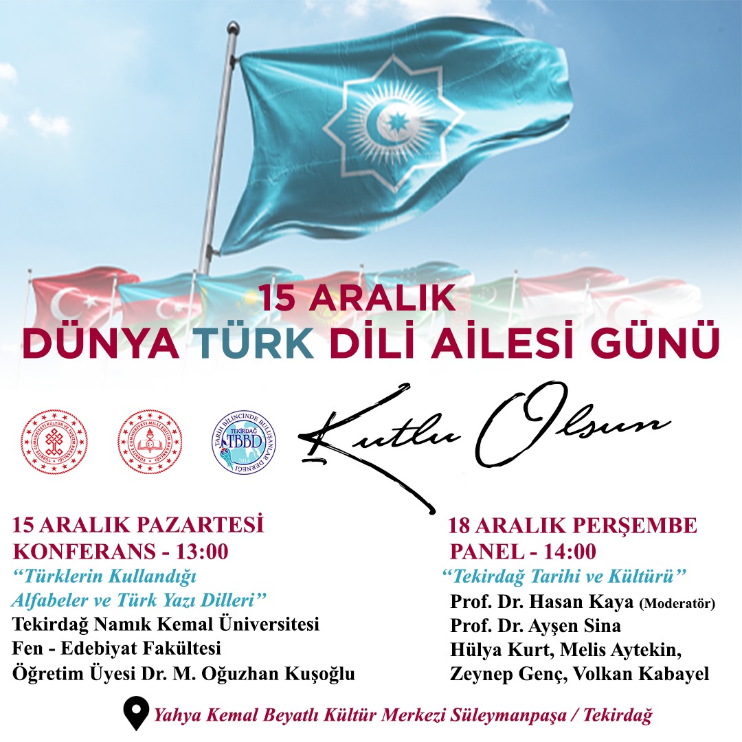 Türk Dili Günü Tekirdağ’da kutlanacak