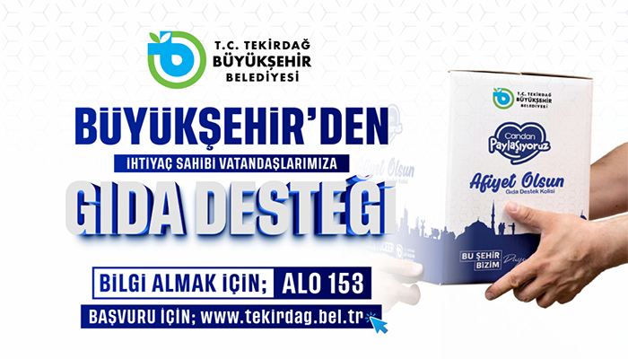 Belediyeden gıda kolisi desteği