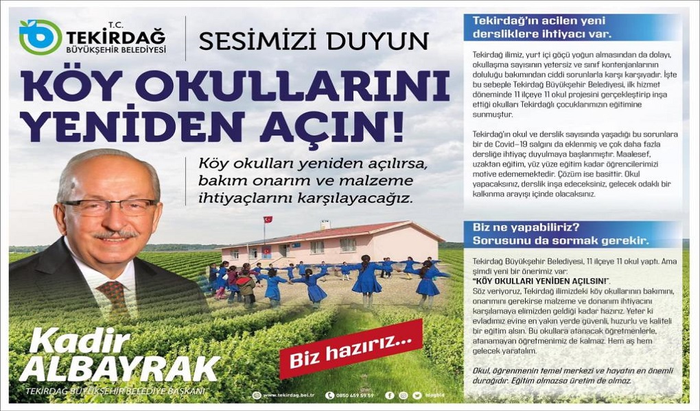 ‘KÖY OKULLARI YENİDEN AÇILSIN’