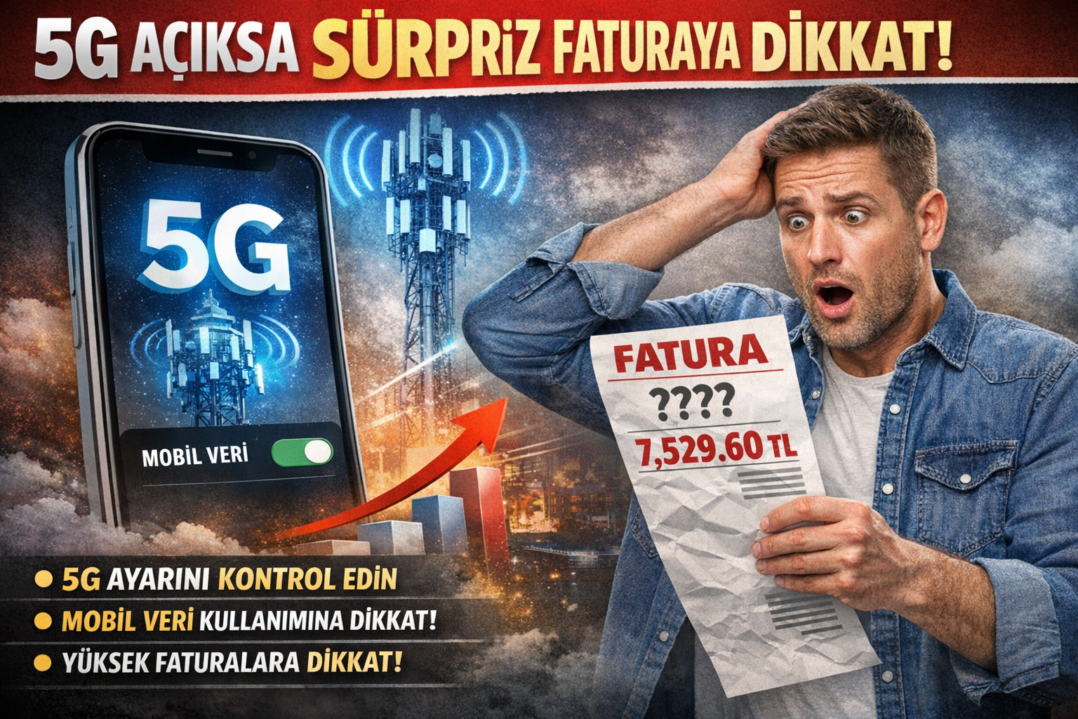 5G ayarı açık kalanlar dikkat: Faturalar Kabarmasın!
