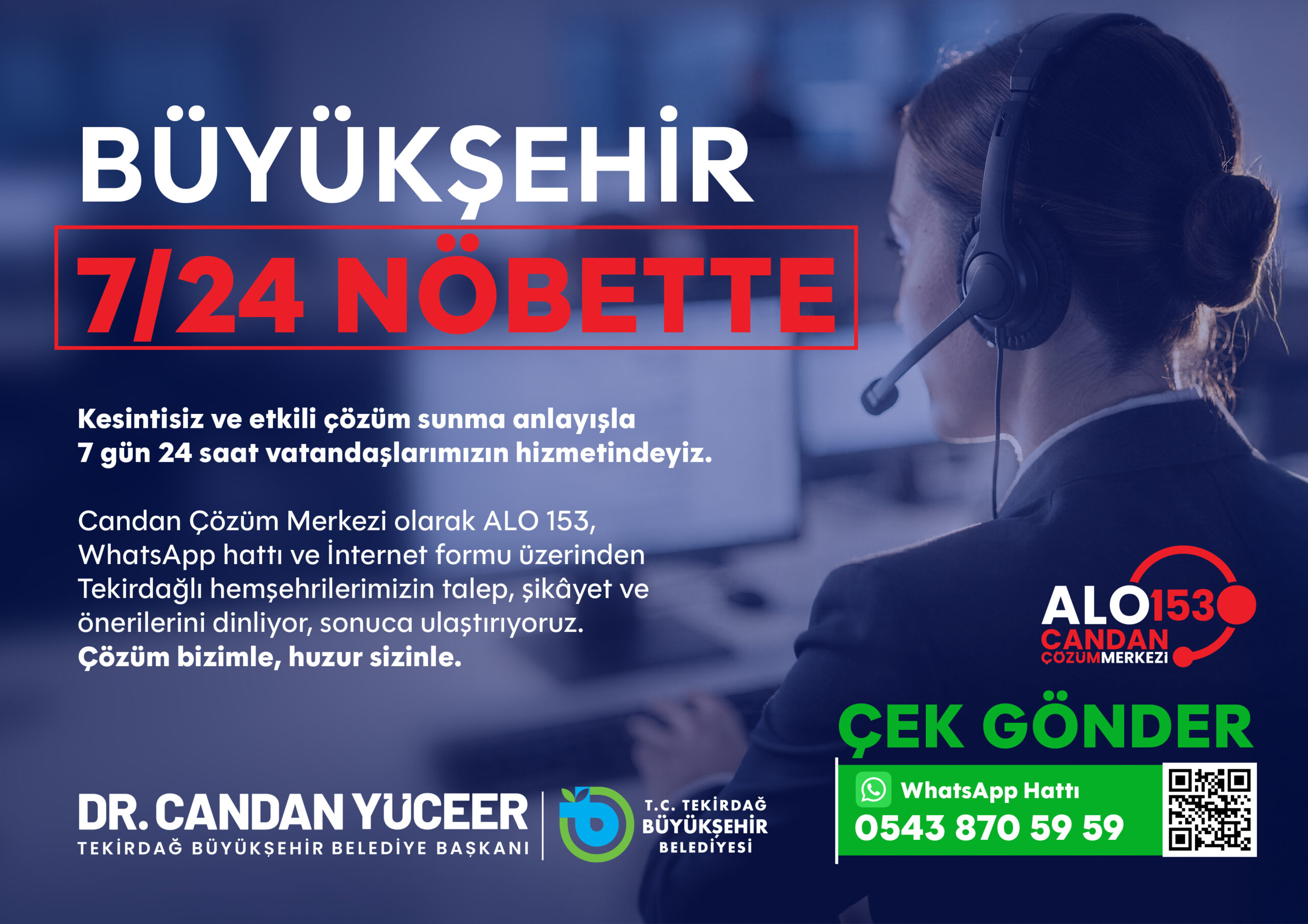 BÜYÜKŞEHİR 7/24 NÖBETTE