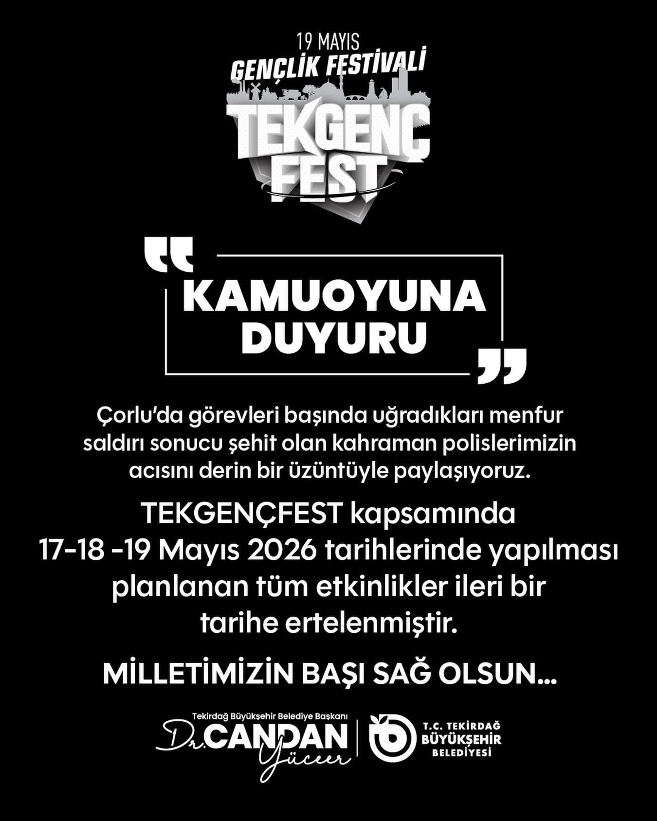 Etkinlikler İptal Edildi