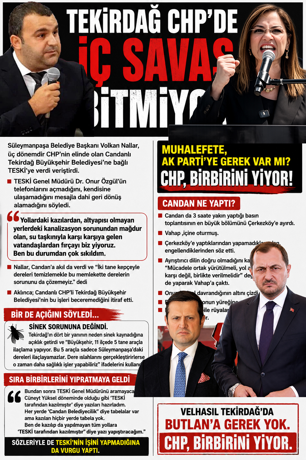 TEKİRDAĞ CHP’DE  İÇ SAVAŞ BİTMİYOR