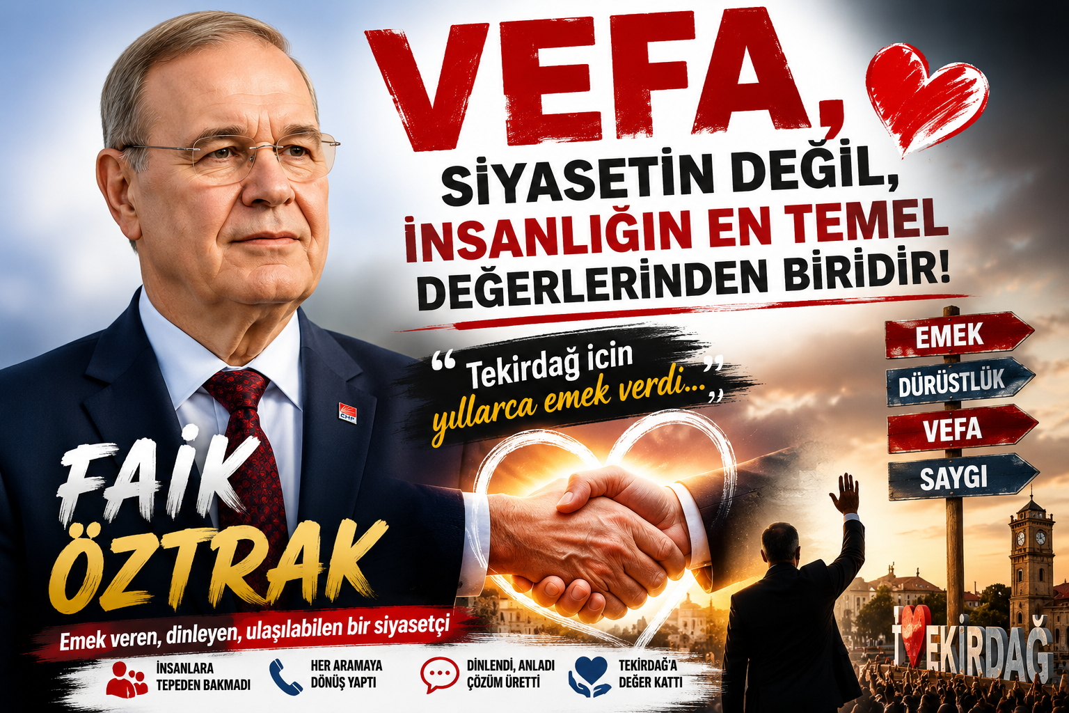 VEFA, SİYASETİN DEĞİL, İNSANLIĞIN EN TEMEL DEĞERLERİNDEN BİRİDİR.