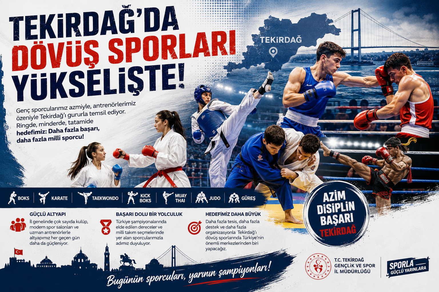 Tekirdağ’da dövüş sporları gelişiyor