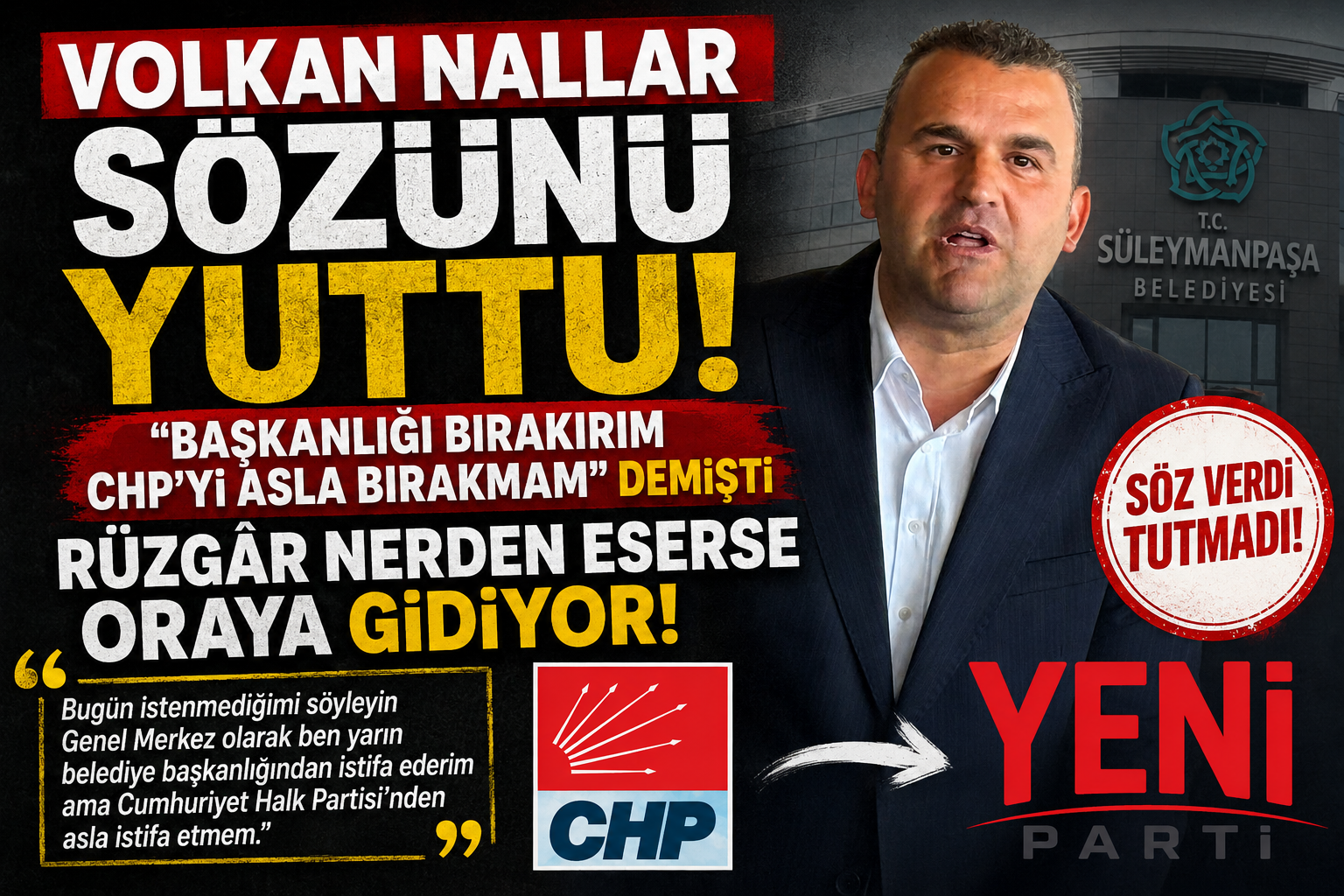 Volkan Nallar Sözünü Yuttu