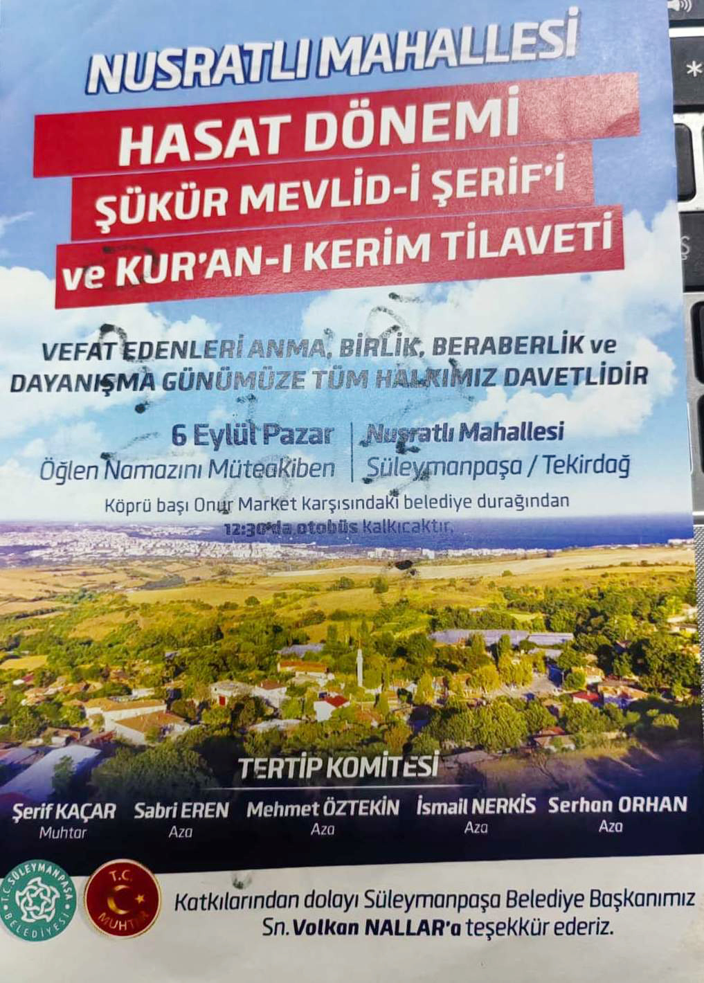 Nusratlı’da Mevlid programı düzenlenecek